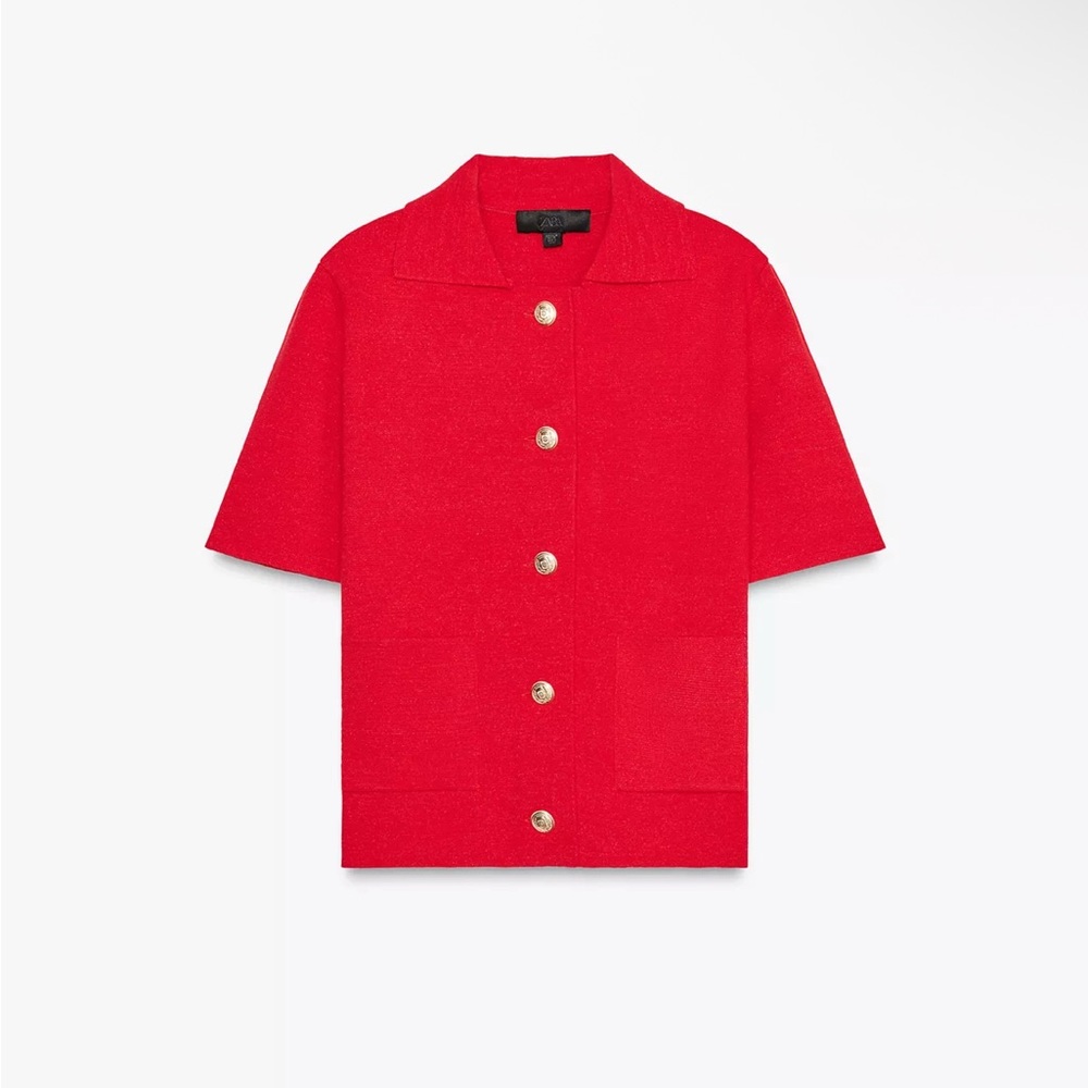 Zara SHORT SLEEVE KNIT JACKET